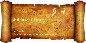 Juhász Alpár névjegykártya